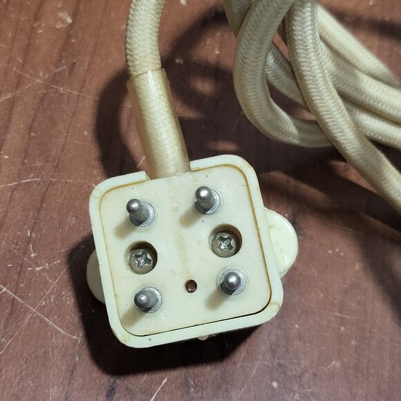 Vintage French Victorian Style Cream & Gold Rotary Dial Cradle Phone Desk Teleph - Picture 11 of 15